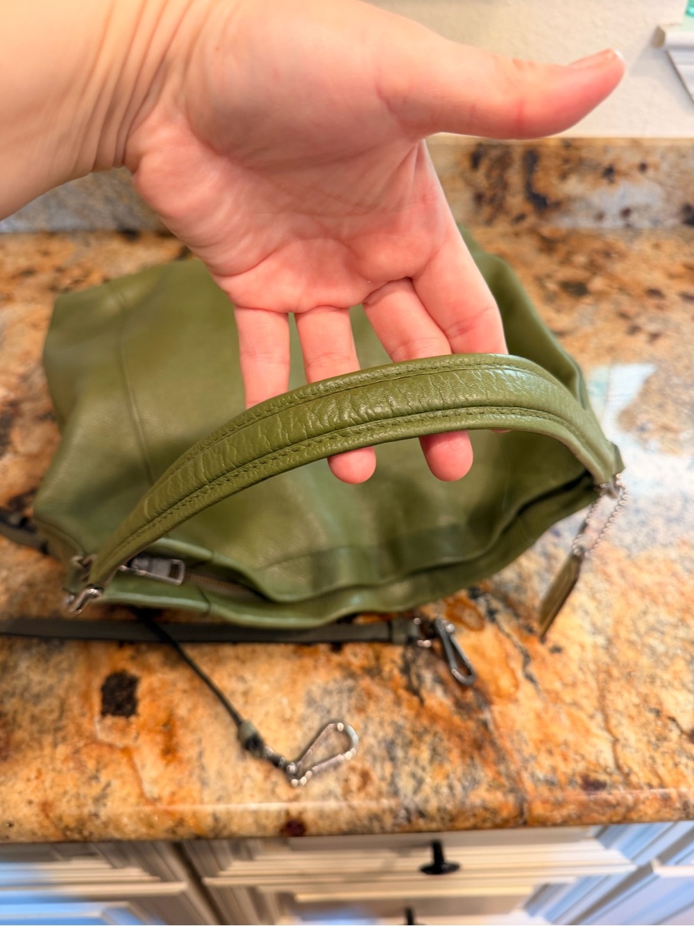 Coach Olive Green Leather Shoulder Hobo - Picture 7 of 9